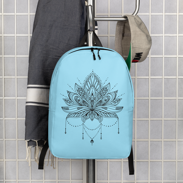 Minimalist Backpack Black Lotus ColumbiaBlue