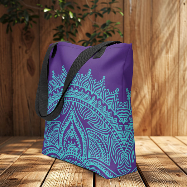 Tote Bag Mint Mandala Indigo