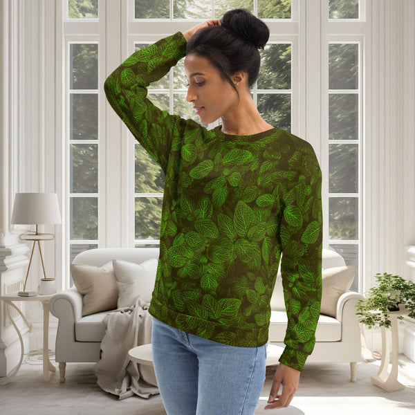 Unisex Sweatshirt Green Leafs