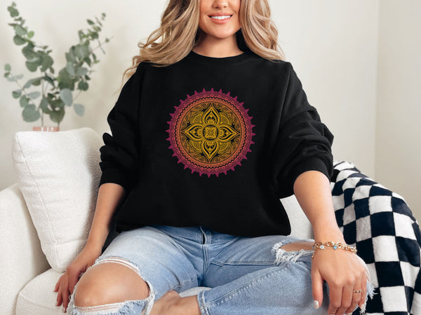 Unisex Džemperis Pink/Yellow Mandala