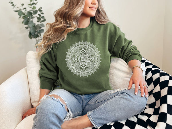 Unisex Džemperis White Mandala