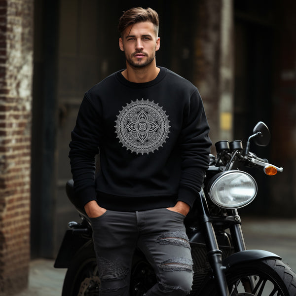 Unisex Premium ECO Sweatshirt White Mandala